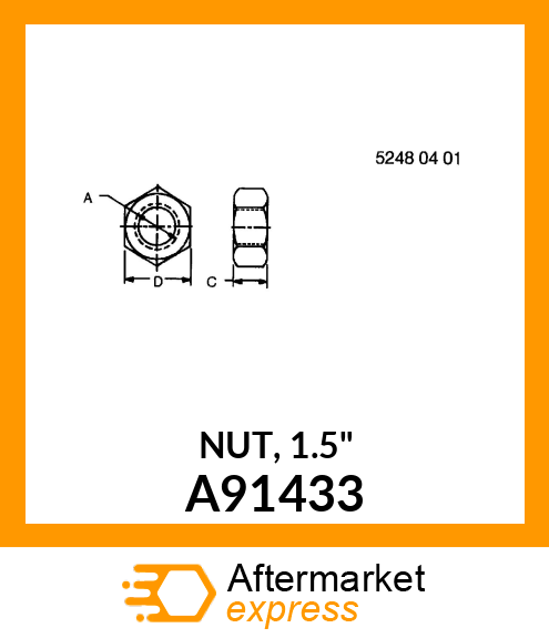 NUT, 1.5" A91433