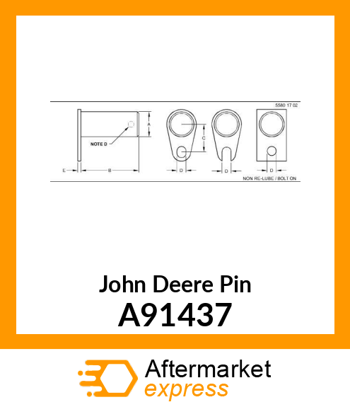 PIN, LOWER MARKER CYLINDER, DB60 A91437