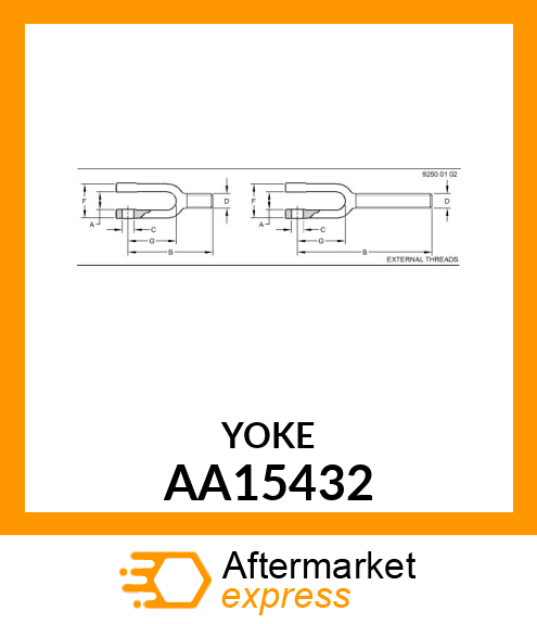 YOKE END ASSY AA15432