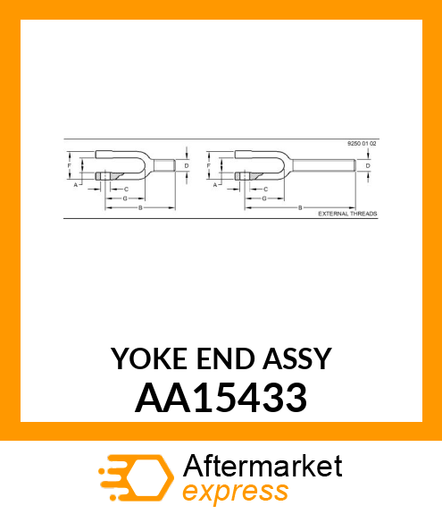 YOKE END ASSY AA15433