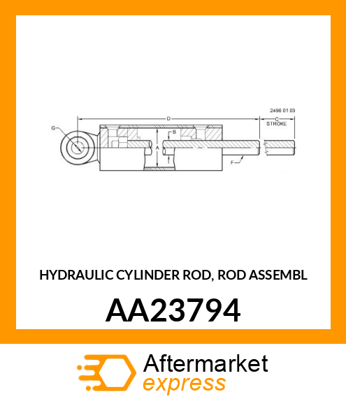 CYLINDER, HYDRAULIC AA23794