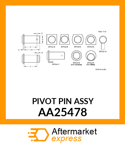 PIVOT PIN ASSY AA25478