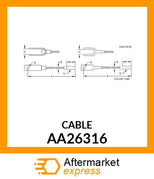 CABLE ASSY, MARKER AA26316