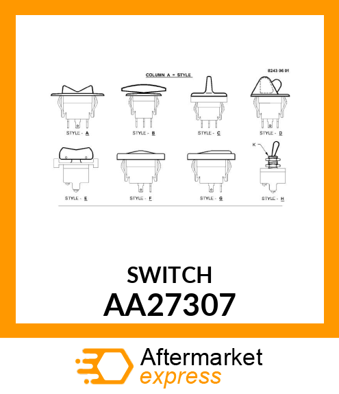 SWITCH, MAINTAINED ROCKER AA27307