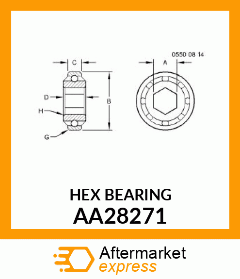 BEARING, RADIAL BALL AA28271