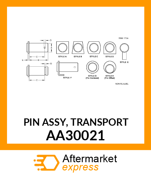 PIN ASSY, TRANSPORT AA30021