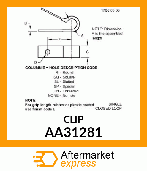 CLAMP, TUBE AA31281