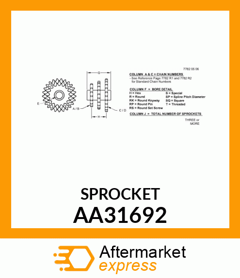 SPROCKET AA31692