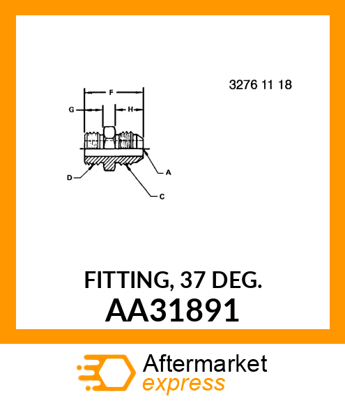 FITTING, 37 DEG. AA31891