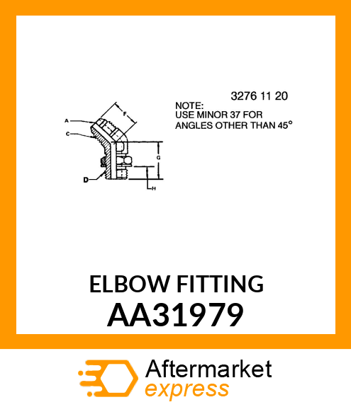 ELBOW, 45 DEG. AA31979