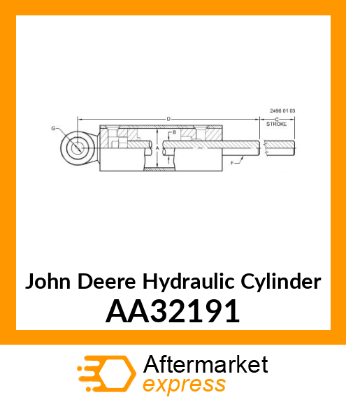 CYLINDER, HYDRAULIC AA32191