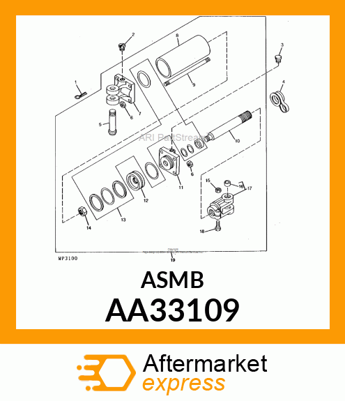 STOP, CYLINDER ASSEMBLY AA33109