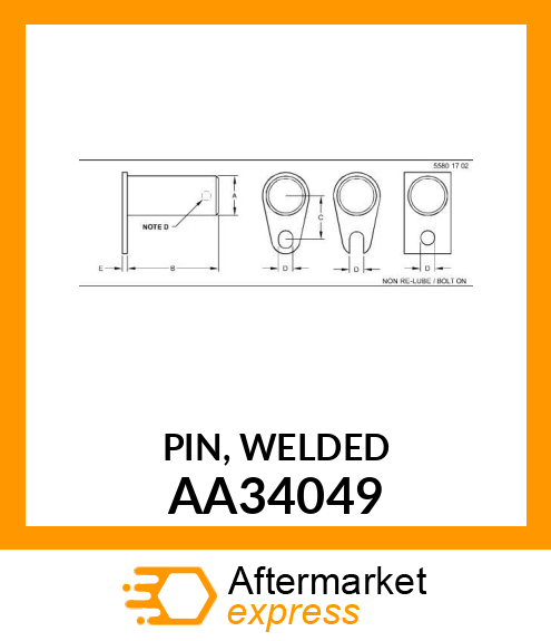 PIN, WELDED AA34049