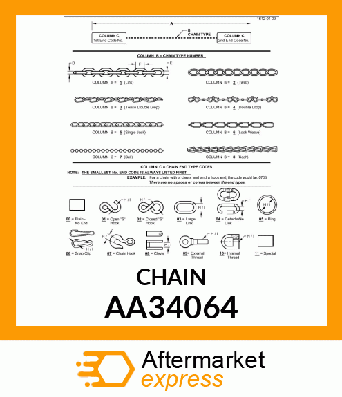 CHAIN, STOP AA34064