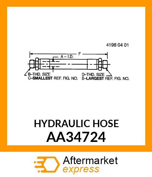 HYDRAULIC HOSE AA34724