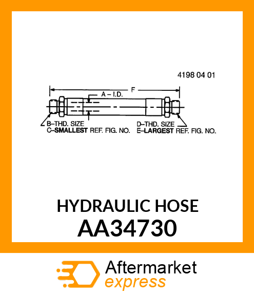 HYDRAULIC HOSE AA34730