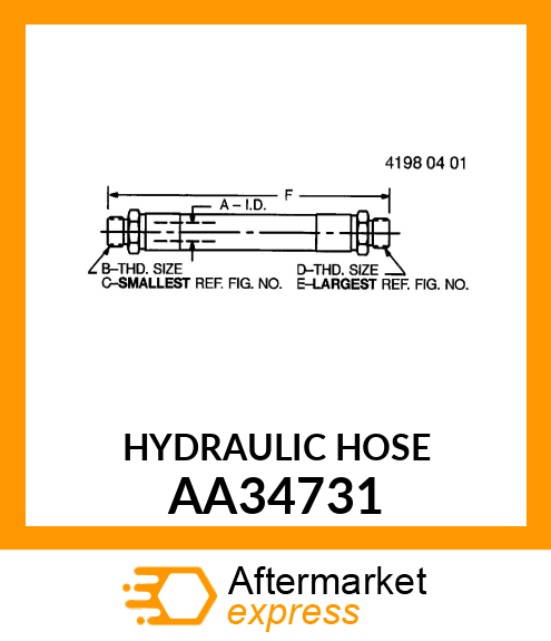 HYDRAULIC HOSE AA34731