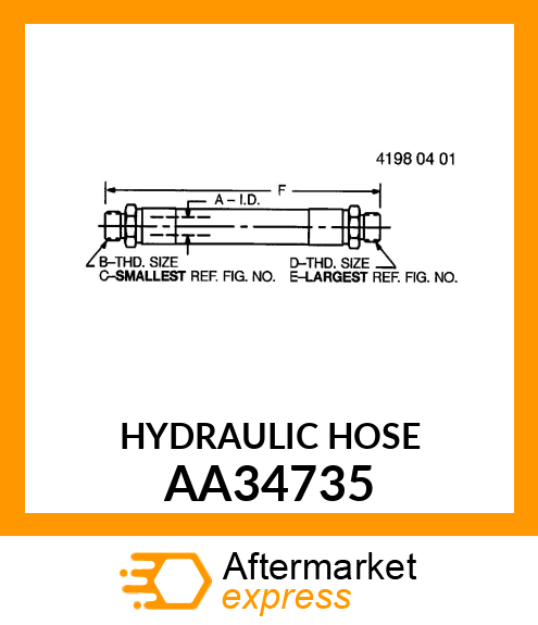 HYDRAULIC HOSE AA34735