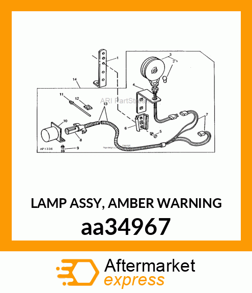 LAMP ASSY, AMBER WARNING aa34967