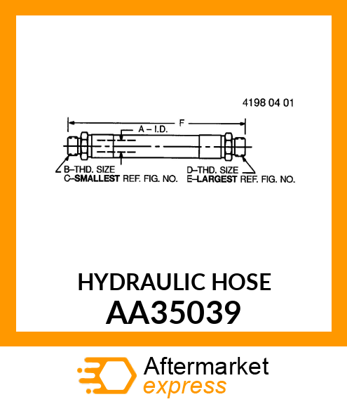 HYDRAULIC HOSE AA35039