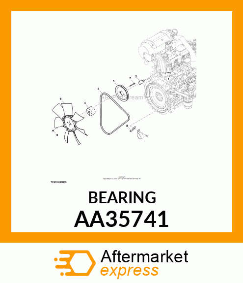 BEARING, INTEGRAL SHAFT AA35741