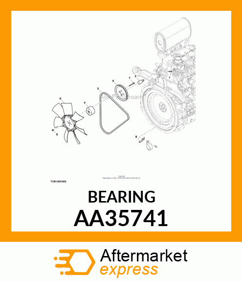 BEARING, INTEGRAL SHAFT AA35741