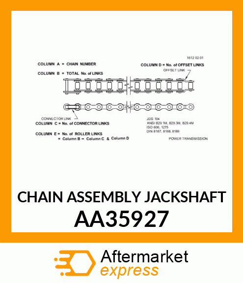 CHAIN ASSEMBLY JACKSHAFT AA35927