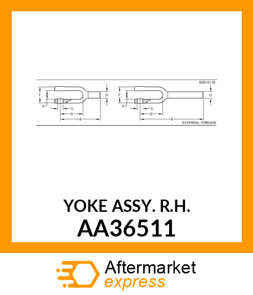 YOKE ASSY. R.H. AA36511