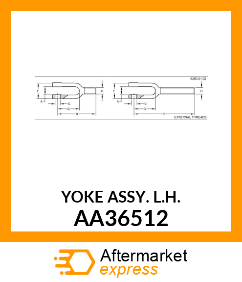 YOKE ASSY. L.H. AA36512