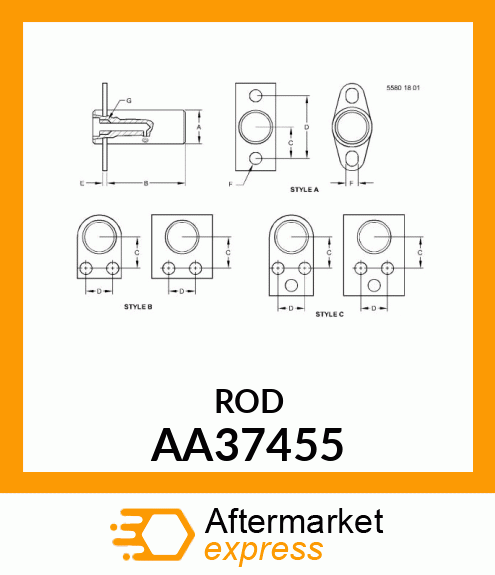 PIN, WLD LEFT RIGID FOLD PIVOT AA37455