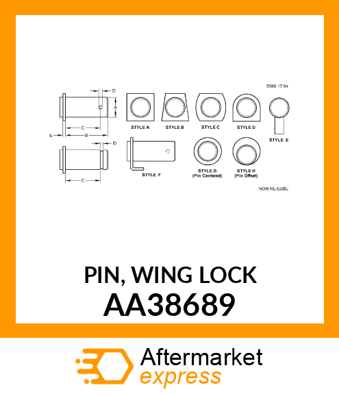 PIN, WING LOCK AA38689