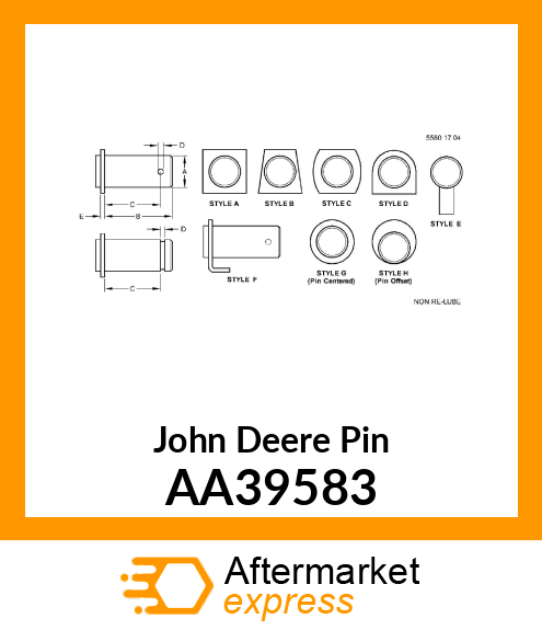 PIN, WING LOCK AA39583