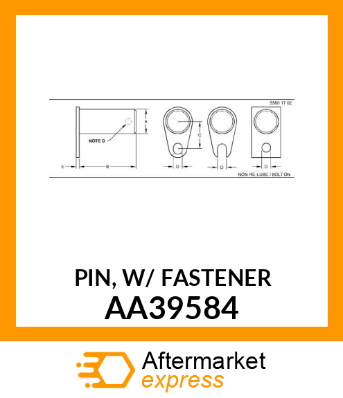 PIN, W/ FASTENER AA39584