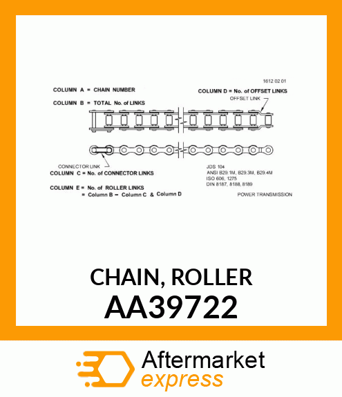 CHAIN, ROLLER AA39722