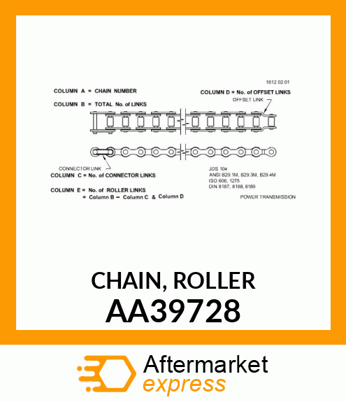 CHAIN, ROLLER AA39728