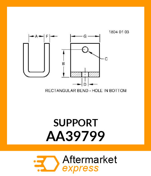 CLEVIS, WELDED AA39799