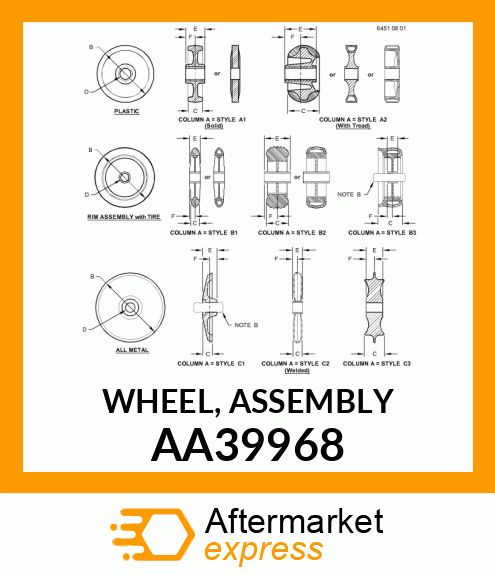 WHEEL, ASSEMBLY AA39968