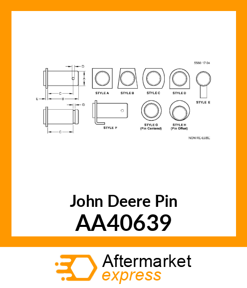 PIN, W#, HARDENED 1 AA40639