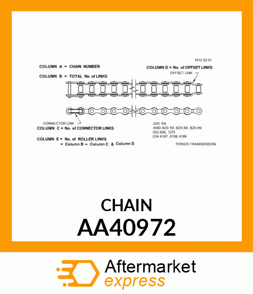 CHAIN, ROLLER TRANS TO JACK AA40972