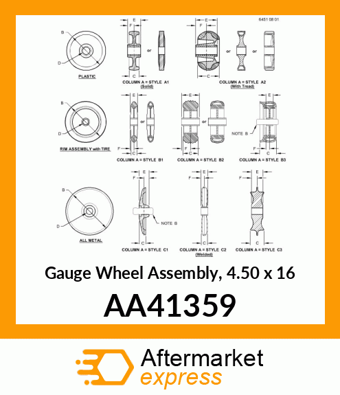 WHEEL, GAUGE WHEEL AA41359