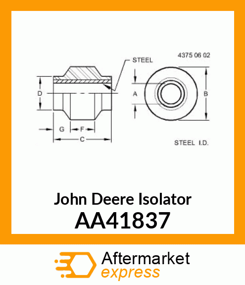 BUSHING, BONDED, GANG PRESS AA41837