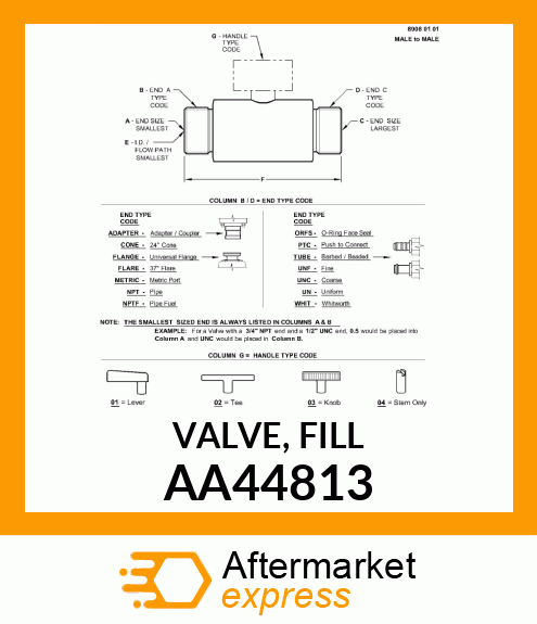 VALVE, FILL AA44813