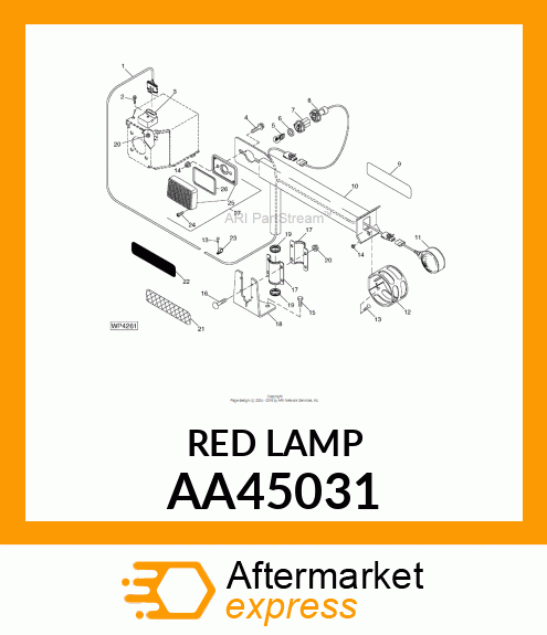 LAMP, RED BRAKE LIGHT AA45031