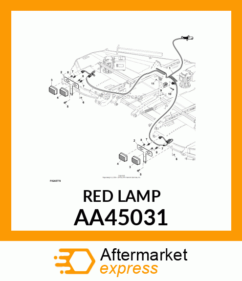 LAMP, RED BRAKE LIGHT AA45031
