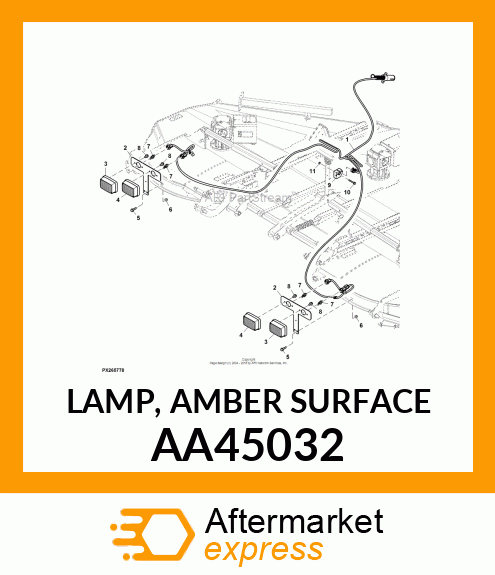 LAMP, AMBER SURFACE AA45032