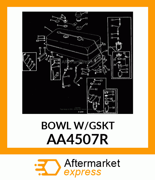 BOWL,FUEL FILTER SEDIMENT amp; GASKET AA4507R