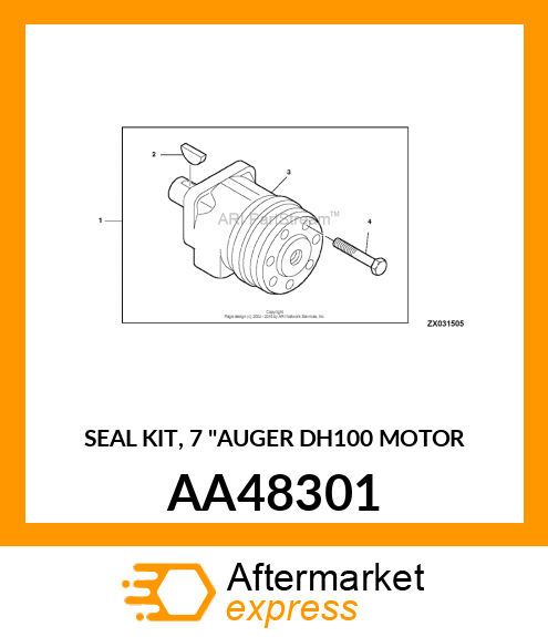 SEAL KIT, 7 "AUGER DH100 MOTOR AA48301