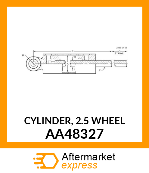 CYLINDER, 2.5 WHEEL AA48327