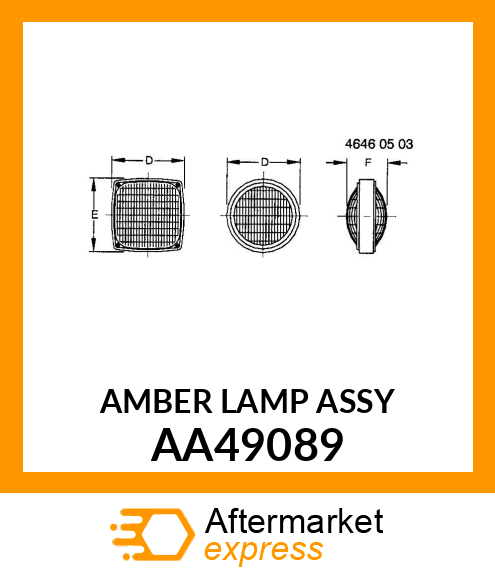 LAMP ASSY, AMBER WARNING AA49089