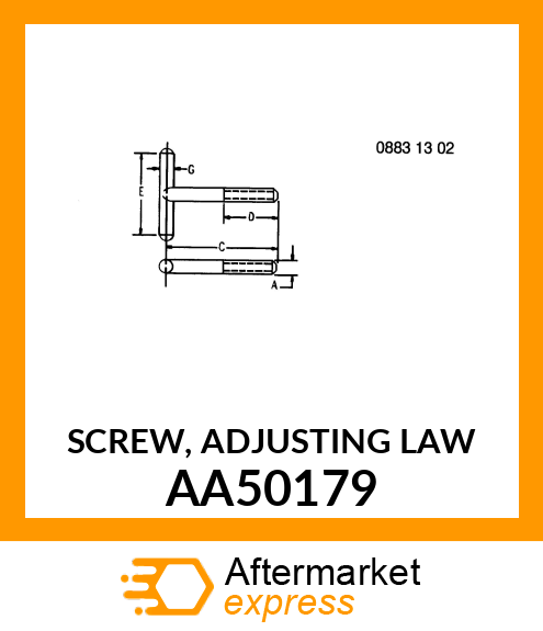 SCREW, ADJUSTING LAW AA50179